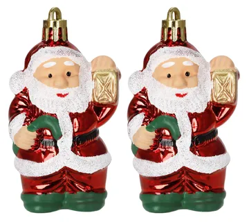 Božićni ukrasi Djed Božićnjak 8 cm – set 2 komada - Pribislavec