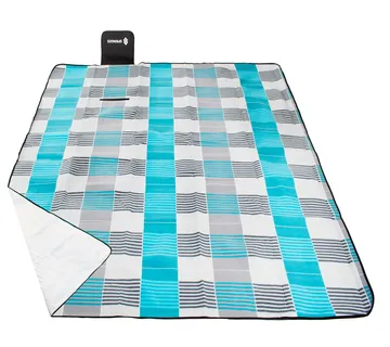 Deka za piknik 200 x 200 cm karirano plavo bijela - Pribislavec