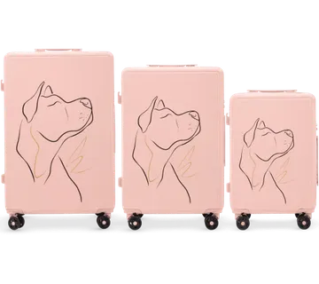 Komplet 3 kofera Wings ABS+ mekano roza boja - Pribislavec