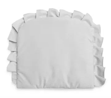 Jastuk s volanima od baršuna 35x25cm sivi - Pribislavec