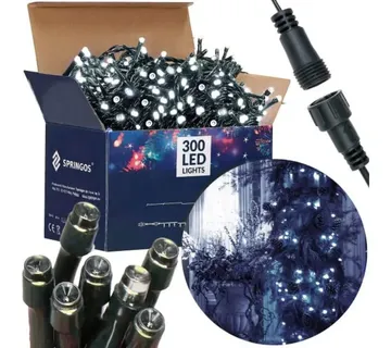 Svjetiljke za božićno drvce 300 LED dioda, hladno bijele, 18m, božićna rasvjeta - Pribislavec