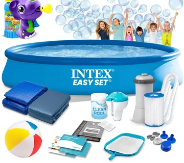 Intex bazen na napuhavanje 457 x 84 cm 15u1 + aparat za mjehuriće gratis - Pribislavec