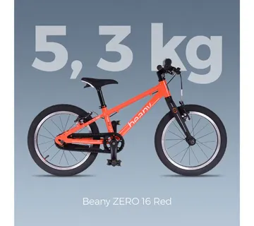 Dječji bicikl BEANY ZERO 16" crveni 5,3kg - Pribislavec