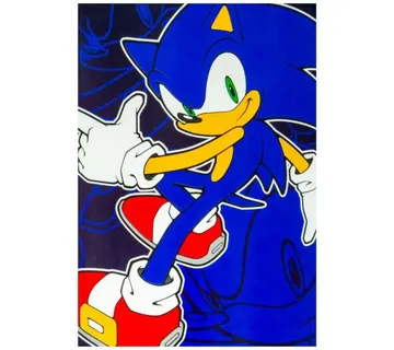 Sonic the Hedgehog dekica za djecu od flisa 100 x 140 cm - Pribislavec