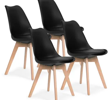 ModernHome set od 4 stolice - crna - Pribislavec