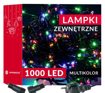 Springos božićne lampice, 1000 LED, 61,5 m , višebojna - Pribislavec