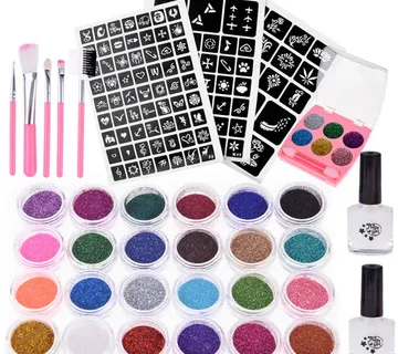 Veliki set za izradu glitter tetovaža 120 šablona - Pribislavec