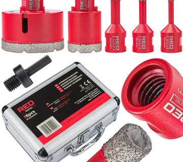 Set od 5 dijamantnih kruna za bušilicu 6–68 mm + adapter HEX M14 – RTZOD0045 - Pribislavec