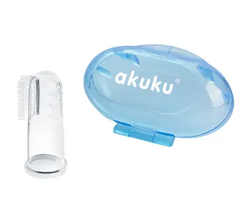 Akuku A0265 silikonska četkica za prve zube plava - Pribislavec