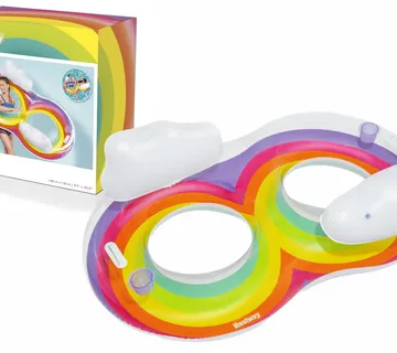 Bestway Dupli kolut za plivanje na napuhavanje 186 x 116 cm Rainbow - Pribislavec