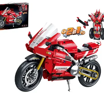 2u1 kockice za sastavljanje motora/robota 594kom. crveni - Pribislavec