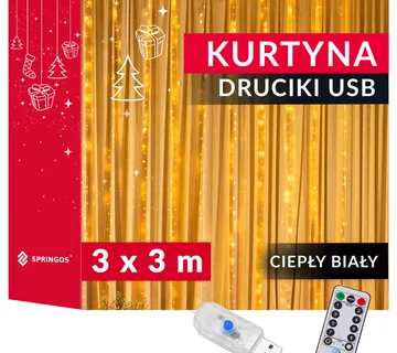 LED svjetlosna zavjesa – 300 lampica, toplo bijela - Pribislavec