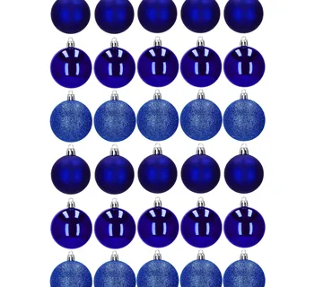 Božićne kuglice 6 cm – set od 30 komada, tamnoplave - Pribislavec