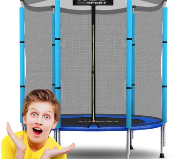Neo-Sport dječji vrtni trampolin 140 cm (4,5 ft), plavi - Pribislavec