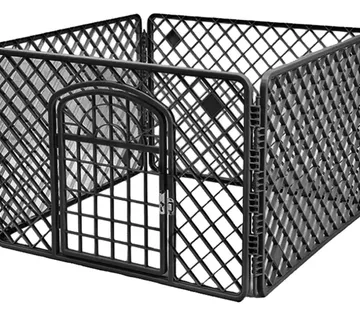 Sklopiva ogradica za pse 90x90x60cm crna - Pribislavec
