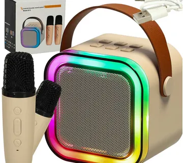 Karaoke zvučnik s dva mikrofona, bijeli - Pribislavec