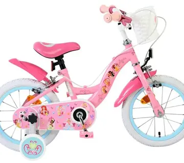 Volare dječji bicikl Disney Princess 14″ ružičaste boje, s dvije ručne kočnice - Pribislavec