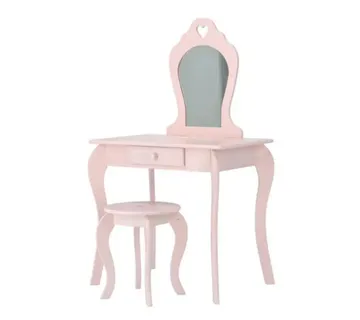 Dječji toaletni stolić s ogledalom roza srce 71x50x108cm - Pribislavec