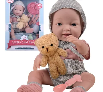 Woopie Royal lutka beba 36 cm s medvjedićem i priborom za hranjenje - Pribislavec