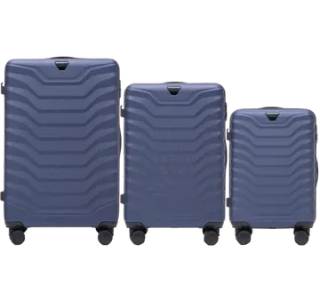 Wings set od tri kofera od ABS materijala veličine V M S plavi - Pribislavec