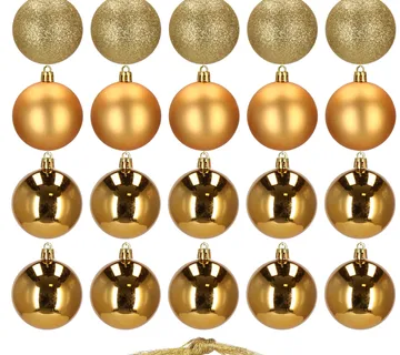 Božićne kuglice 4 cm – set od 20 komada, zlatne - Pribislavec