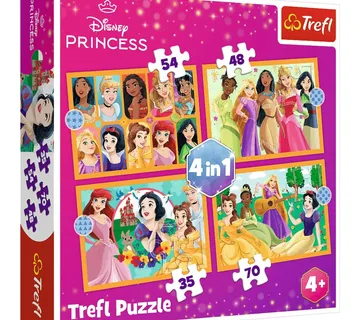 4-u-1 slagalica - Bajkovite priče - Disney princeza Trefl 34651 - Pribislavec
