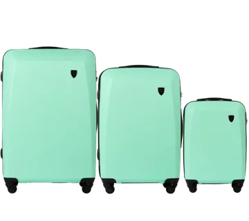 PLOVER, Set od 3 ABS+ kofera (L,M,S) SVIJETLO ZELENA - Pribislavec