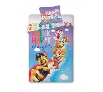 Pamučna posteljina 140x200 cm Paw Patrol oblaci - Pribislavec