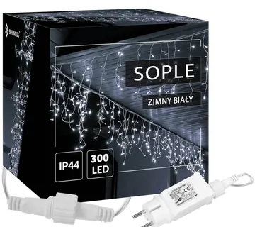 Svjetlosna zavjesa u obliku ledenih siga s 300 LED lampica - Pribislavec