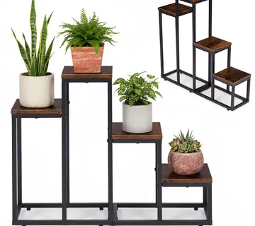 ModernHome loft stalak za cvijeće za dekoraciju, s 4 police - Pribislavec