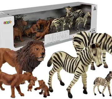 Set figurica zebre i lavovi 7 kom. - Pribislavec