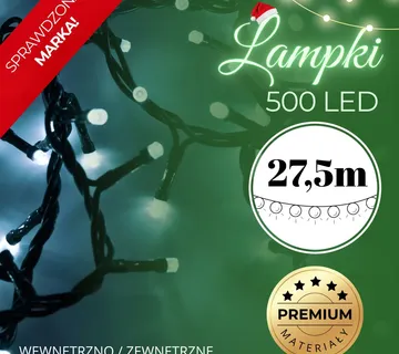 Božićne LED lampice s efektom treperenja 500 LED hladno bijela - Pribislavec