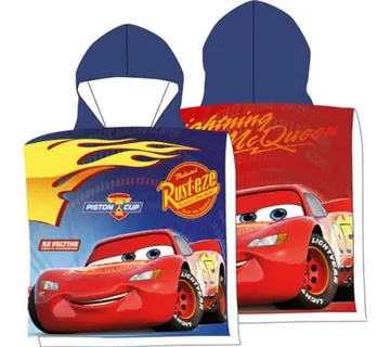Pamučni pončo ručnik za djecu Cars 55/110cm - Pribislavec