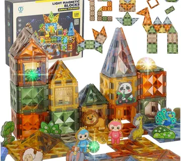 3D magnetne kocke životinjski park 124 el. - Pribislavec