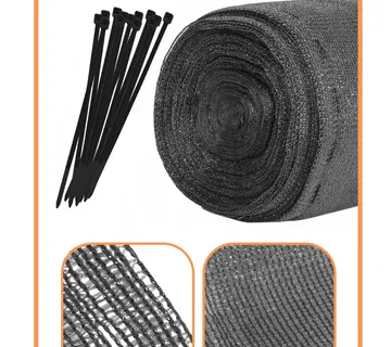 Mreža za sjenjenje, svijetli antracit, 140 g/m², 1,5 × 25 m + 100 vezica - Pribislavec