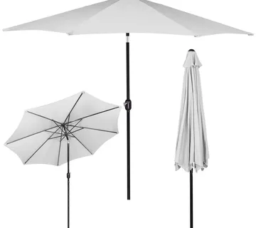 Vrtni suncobran 300 cm svijetlo sivi - Pribislavec