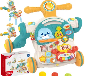 Woopie 4 u 1 guralica za bebe - plavo-žuta - Pribislavec