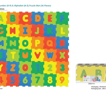 Šarena puzzle podloga slova i brojevi 20x20cm - Pribislavec