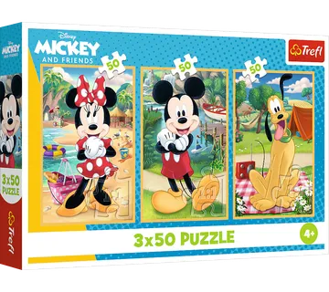 Puzzle - 3x50 - Miševi na odmoru Disney Trefl 34881 - Pribislavec