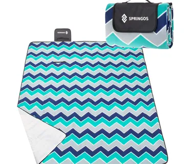 Deka za piknik 220 x 180 cm plavo,bijela I siva - Pribislavec
