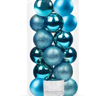 Božićne kuglice 4 cm – set od 20 komada, plave - Pribislavec