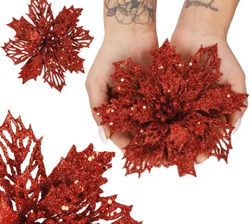Božićni ukras “Božićna zvijezda” – promjer 16 cm, crvena - Pribislavec