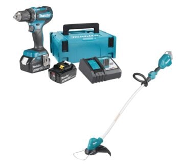 Makita aku trimer DUR189Z + aku bušilica DDF485RFJ (18V, 2x3,0Ah) - cover
