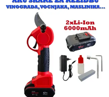 AKU ŠKARE ZA OBREZIVANJE/REZIDBU XXL x2 BATERIJE 42V / 82V - Križevci