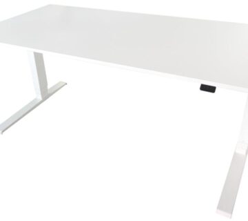 Slimline stol električno podesiv po visini, bijeli, 160x80 cm - cover