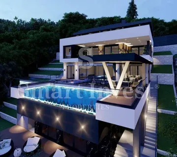 IČIĆI, zemlljište s građevinskom dozvolom za vilu s pogledom na more - cover