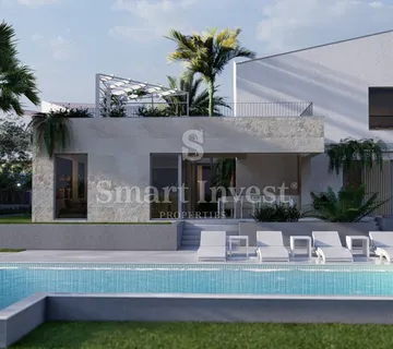 KRK - MALINSKA, moderna villa s bazenom, gymom i pogledom na more (E) - cover