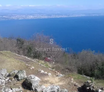 LOVRAN, građevinsko zemljište od 994 m2 s prekrasnim pogledom na more - Tuliševica, Lovran