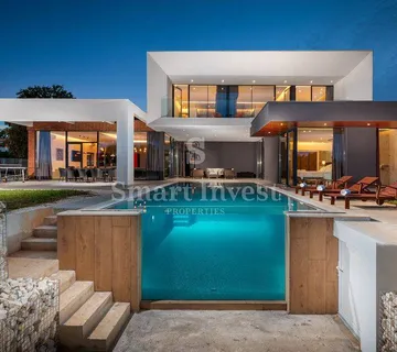 LIŽNJAN, moderna arhitektonska vila s pogledom na more - cover