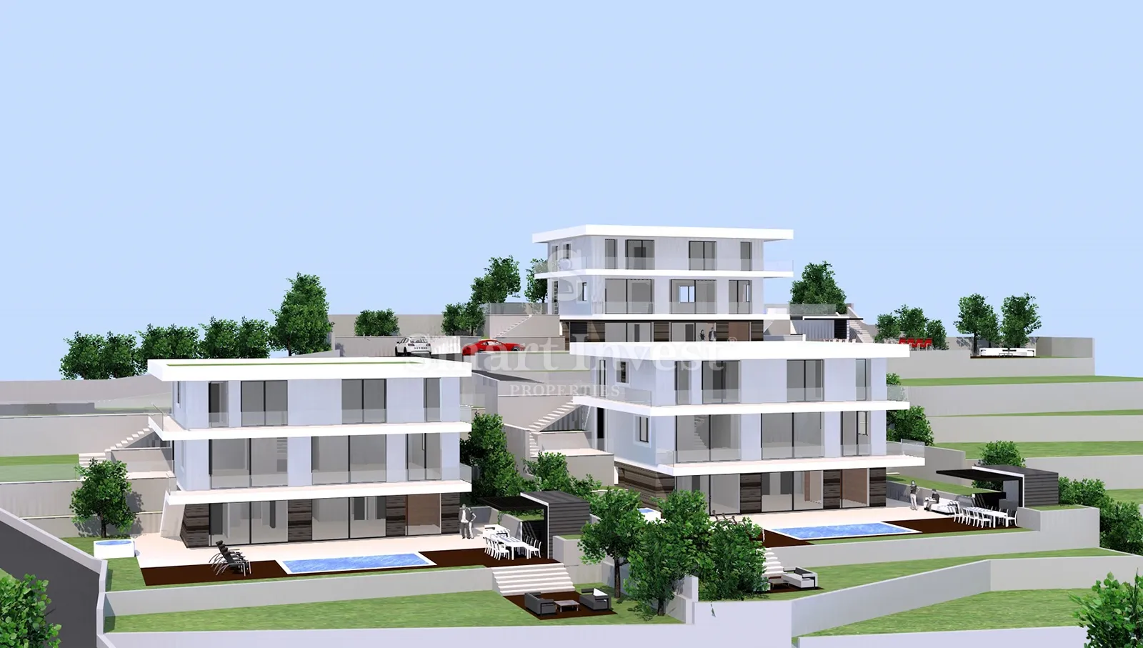 IČIĆI - POLJANE, zemljište s građevinskom dozvolom za vilu s bazenom (A) - cover